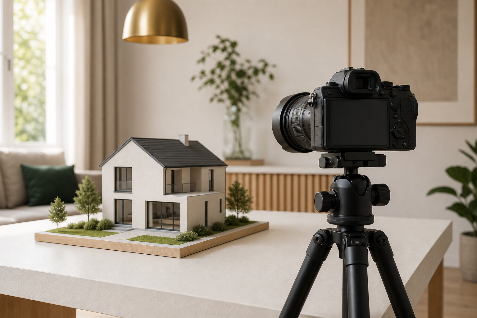 Redaktionelles Symbolbild zum Thema Exposé und Immobilienfotos