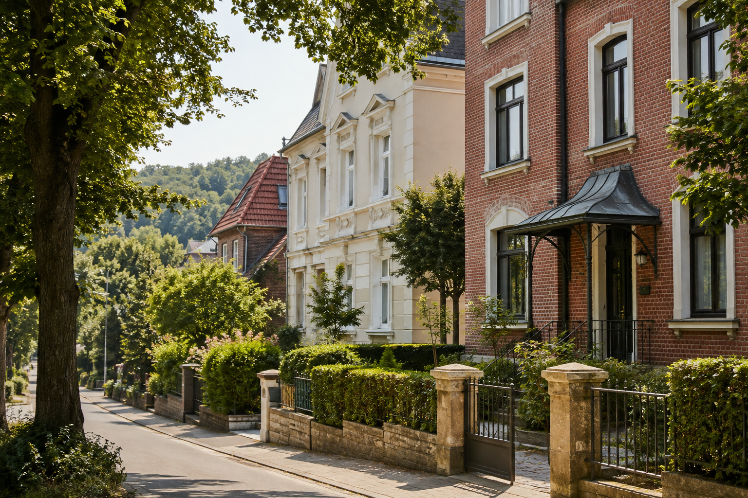 Helle Bielefelder Wohnarchitektur im Grünen